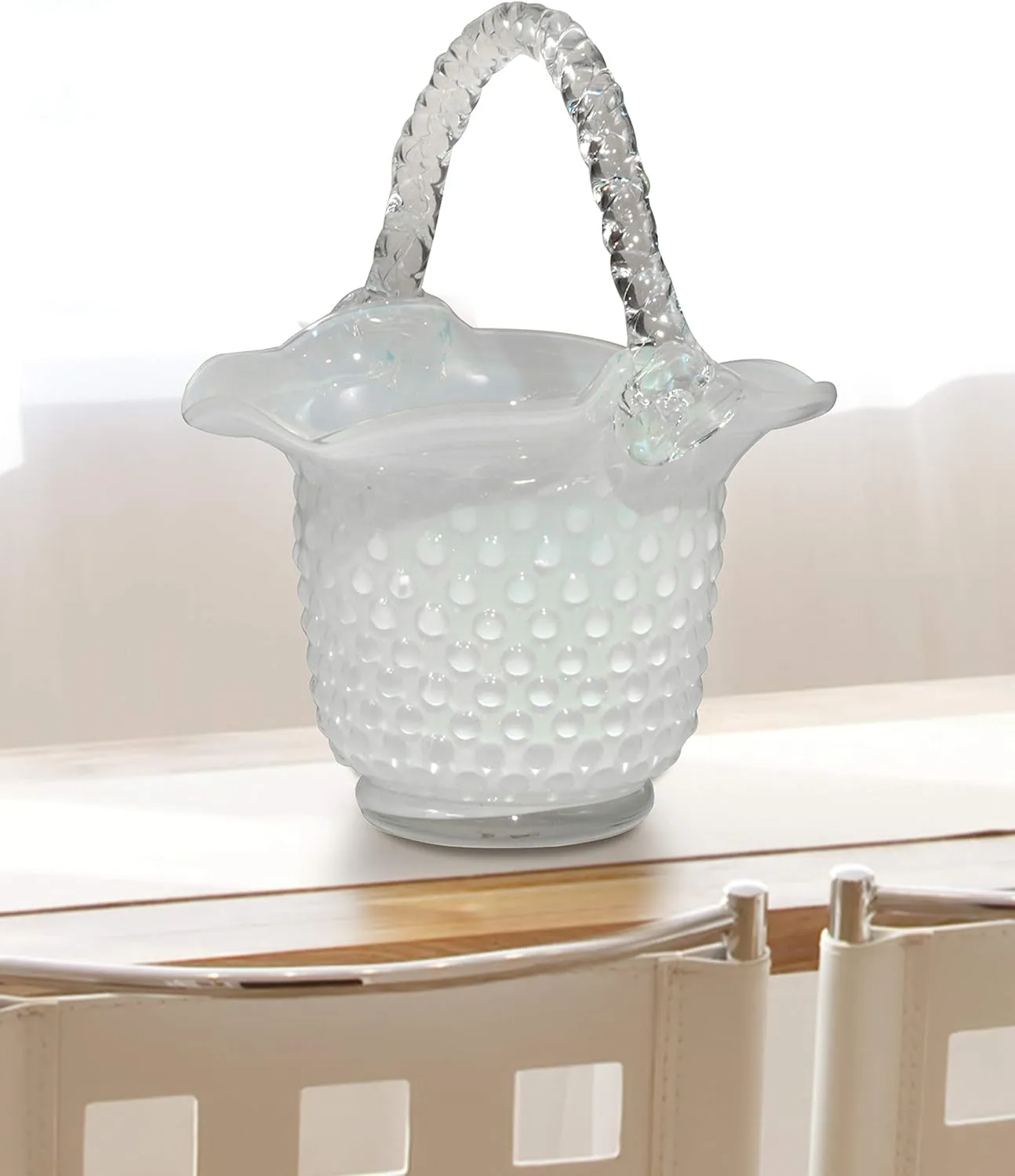 Dale Tiffany AV14207 Clear Basket Hand Blown Art Glass Home Accent