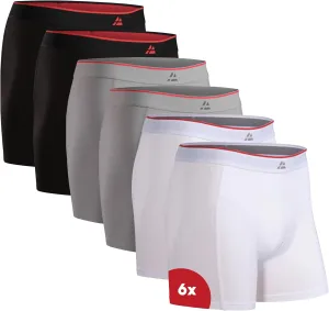DANISH ENDURANCE Mens Boxer Briefs, Soft Bamboo Viscose Trunks, Tag-Free, Breathable, With or Without Fly, 6 or 10-Pack