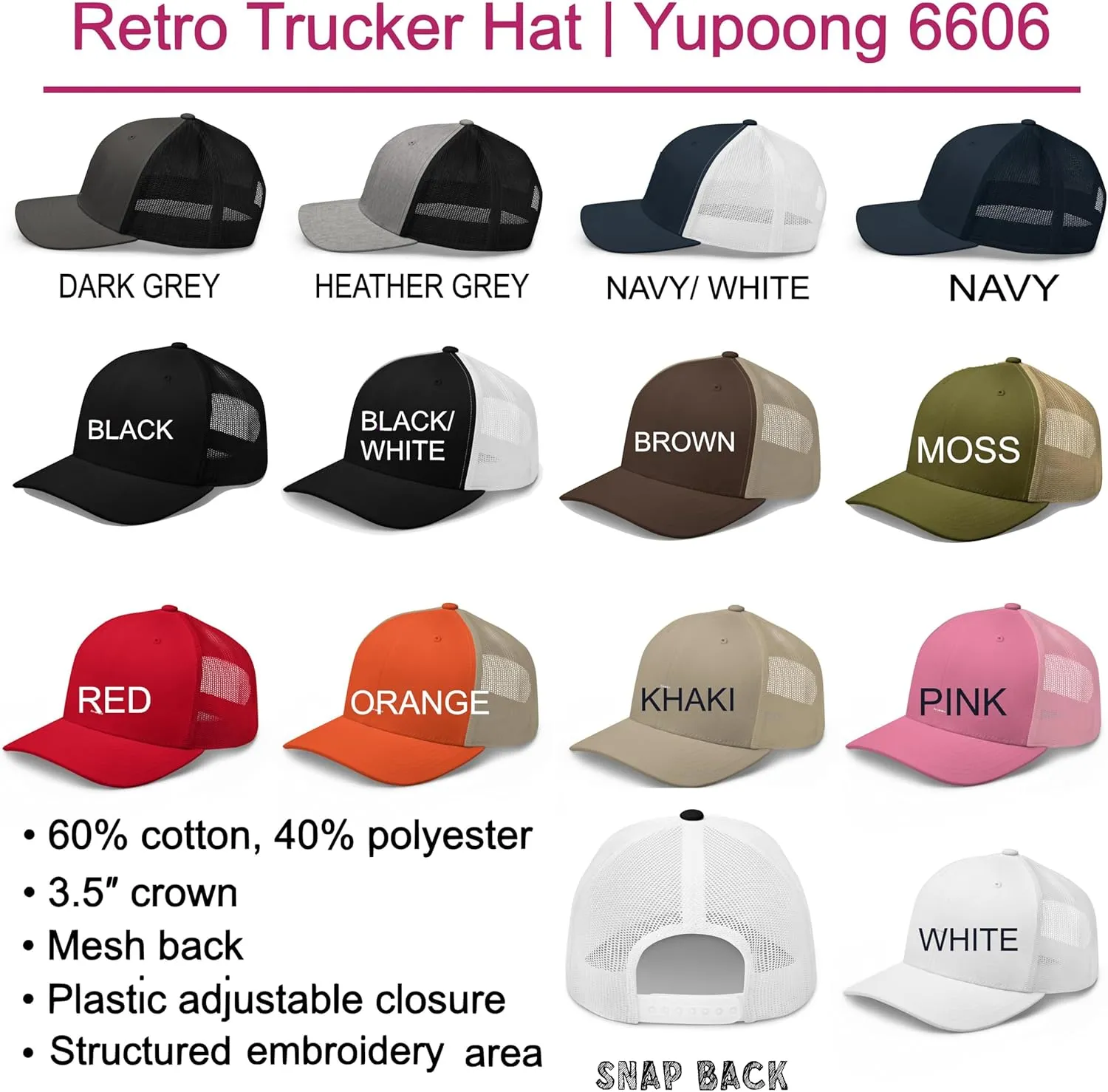 Deplorable Garbage 1776 Retro Trucker Hat for Men Women