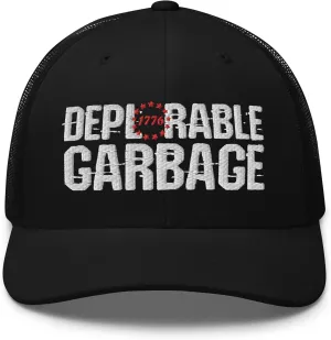 Deplorable Garbage 1776 Retro Trucker Hat for Men Women