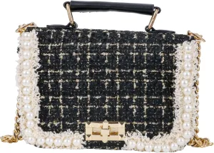 Designer Crossbody Bags for Women Leather Quilted Shoulder Tweed Purses Clucth Small Top Handle Handbag Evening Bags