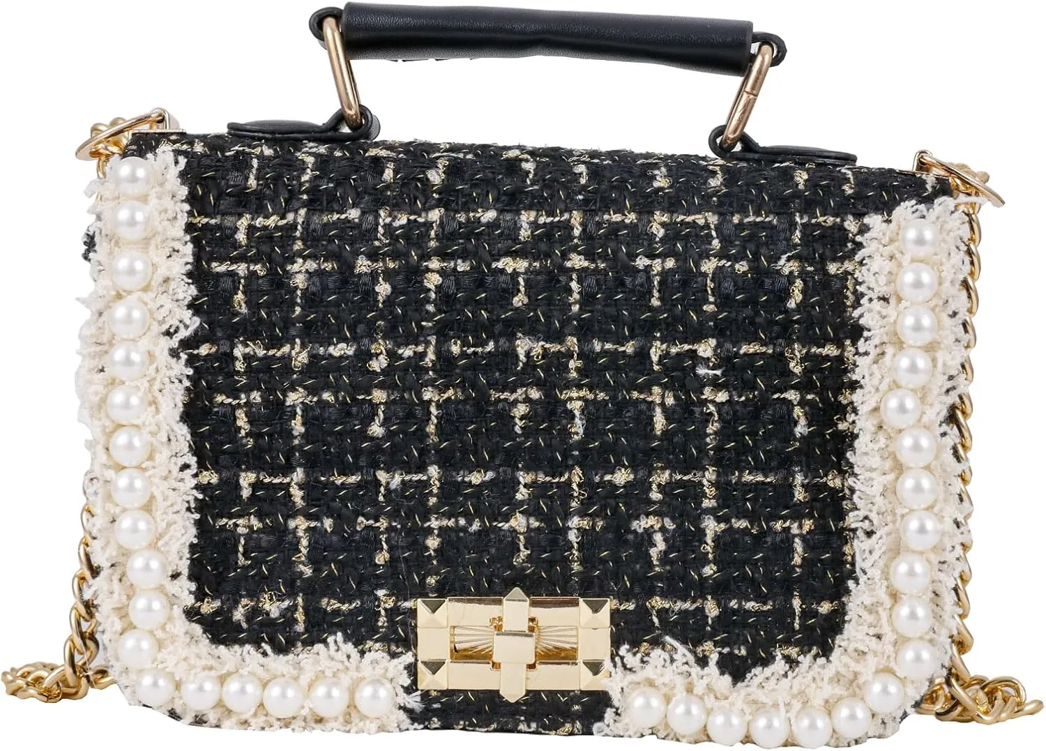 Designer Crossbody Bags for Women Leather Quilted Shoulder Tweed Purses Clucth Small Top Handle Handbag Evening Bags