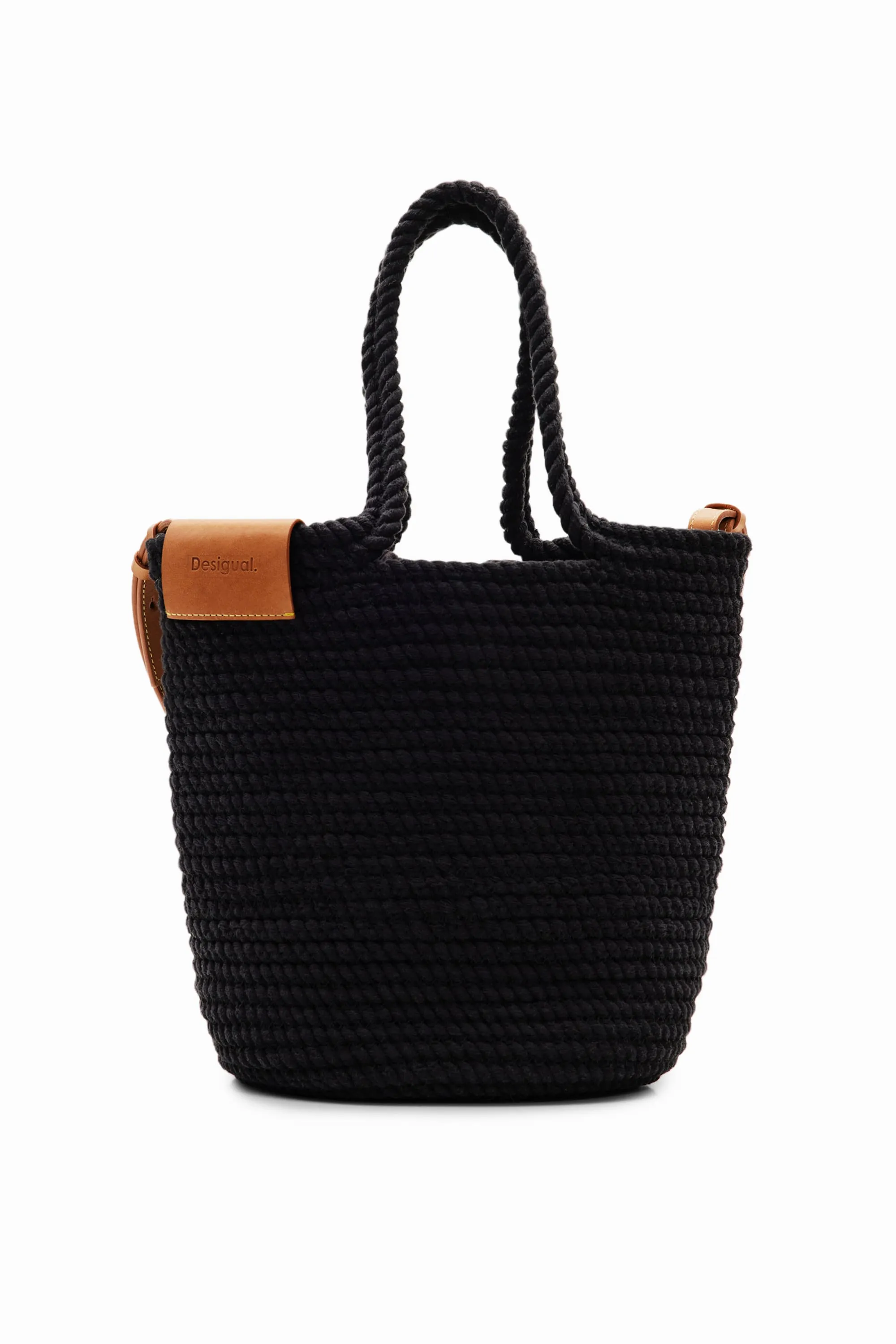 Desigual Cestas Trenzadas Woven Basket & Leather Bag 24SAXO05