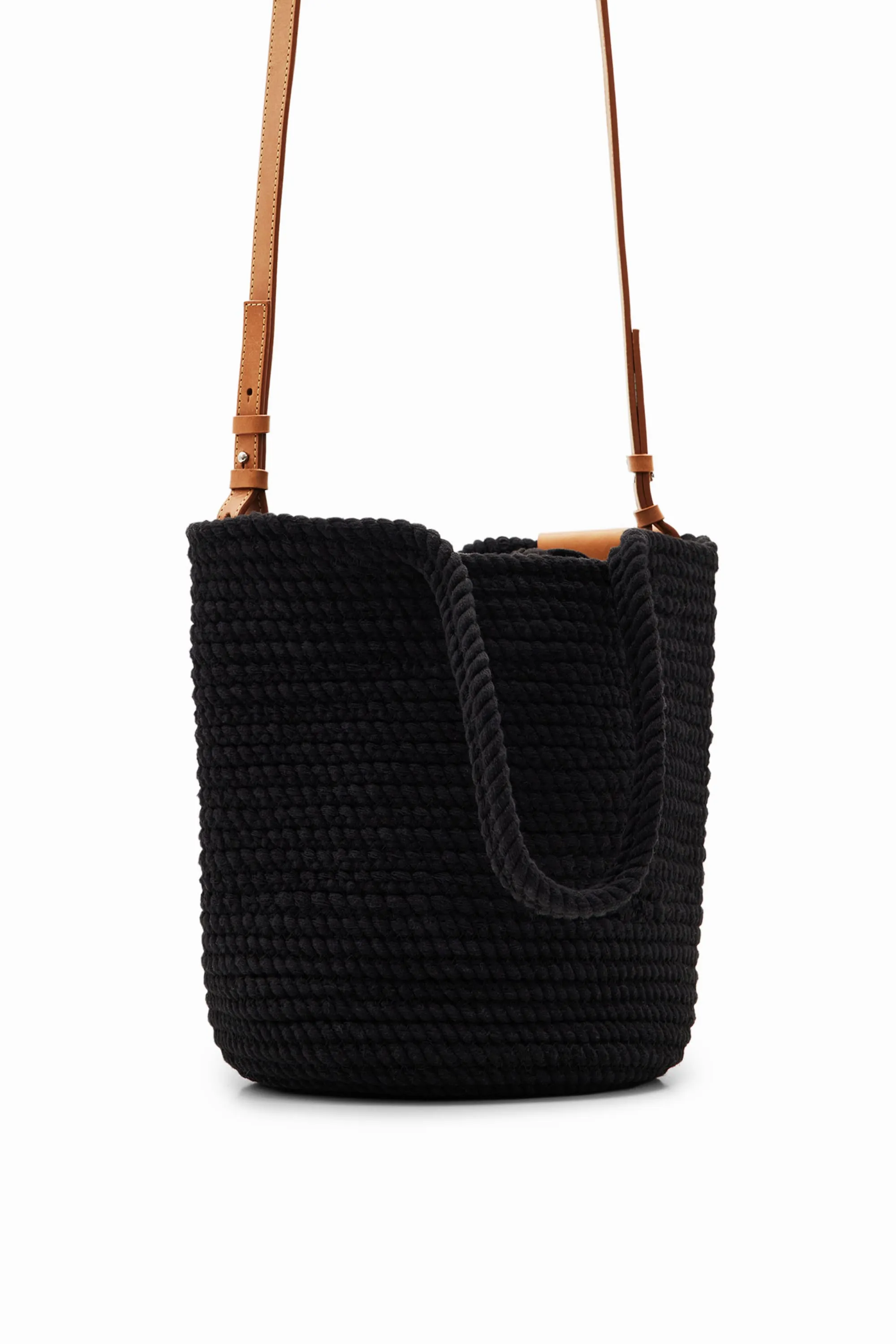 Desigual Cestas Trenzadas Woven Basket & Leather Bag 24SAXO05