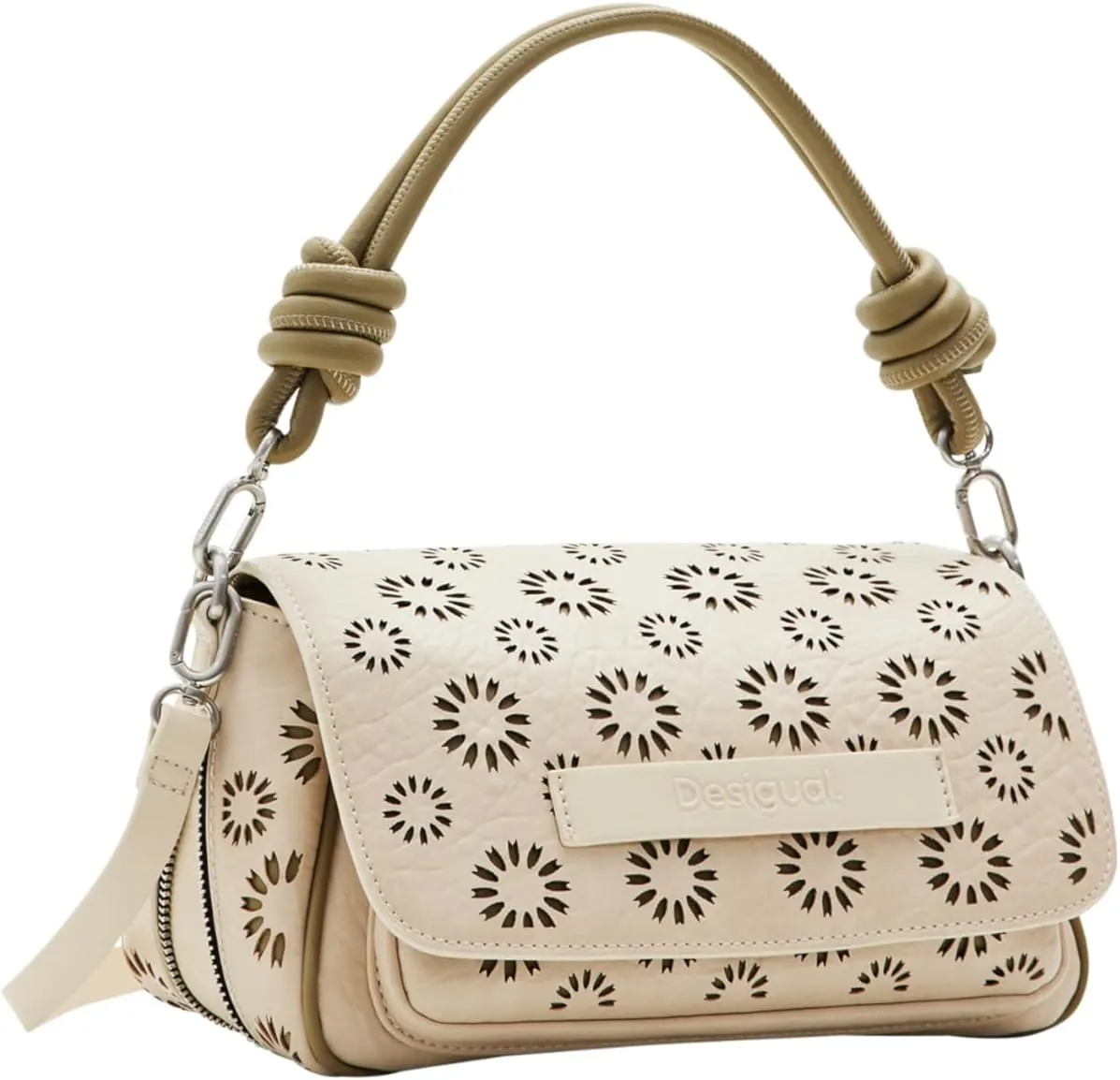 Desigual M Die-Cut Floral Crossbody Bag