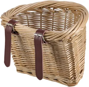 Detachable Rattan Front Handlebar Basket for Durable Bicycle Storage Basket Easy Tool Attachment for Natural Material for Bike Adventures