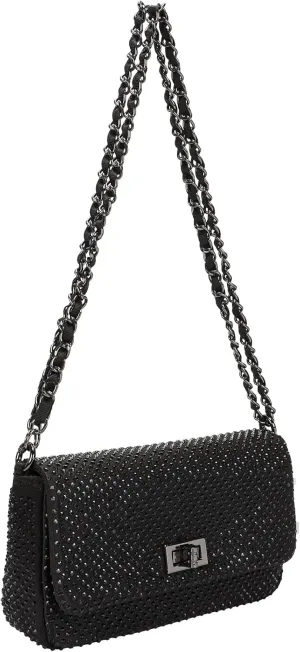 Dexmay Classic Flap Crystal Bag Small Evening Clutch Handbag Party Rhinestone Purse