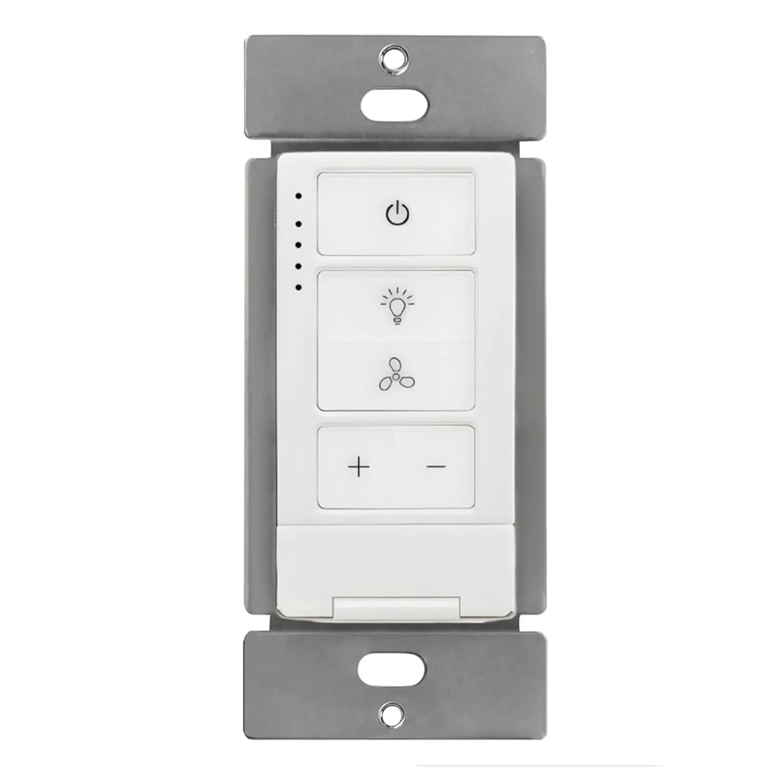 Dimmer Switch with 4-Speed Fan Control, 2-in-1 Light and Fan Combo Wall Control, Single Pole, Neutral Wire Required, White, Works for Hampton Bay/Hunter/Westinghouse/Honeywell/Other Fan Lights