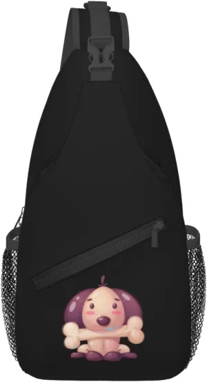 Dogs With Bones Crossbody Bags For Women Men Chest Backpack Gym Shoulder Bag Travel Outdoor Sports Casual Crossbody Bags