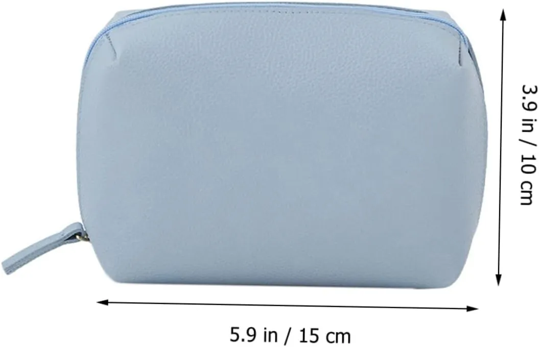 DOITOOL 2pcs Cosmetic Bag Storage Bag Water Proof Travel Accessories Girl Pu, Sky-bluex3pcs, 15x10cmx3pcs