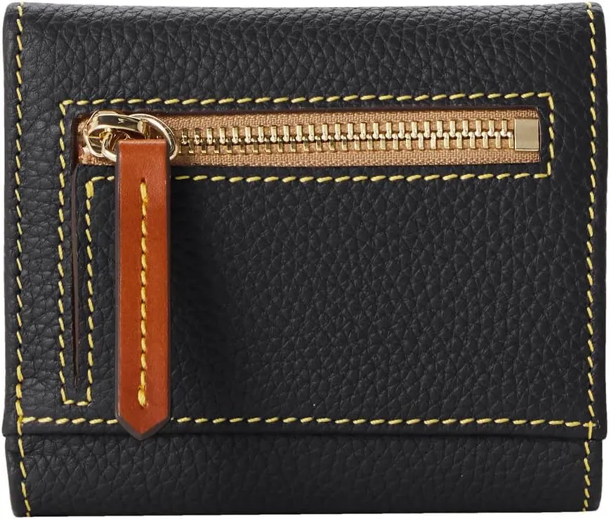 Dooney & Bourke Wallet, Pebble Grain Small Flap Credit Card Wallet - Black