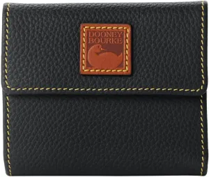 Dooney & Bourke Wallet, Pebble Grain Small Flap Credit Card Wallet - Black