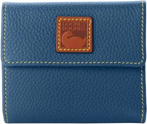 Dooney & Bourke Wallet, Pebble Grain Small Flap Credit Card Wallet - Blue