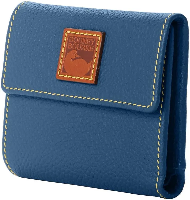 Dooney & Bourke Wallet, Pebble Grain Small Flap Credit Card Wallet - Blue
