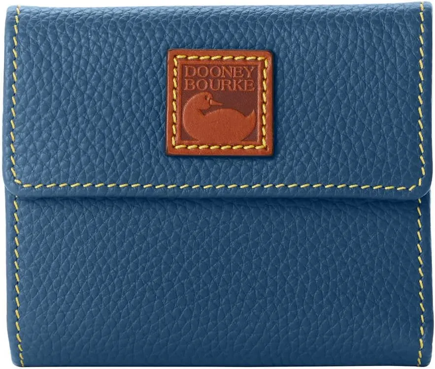 Dooney & Bourke Wallet, Pebble Grain Small Flap Credit Card Wallet - Blue