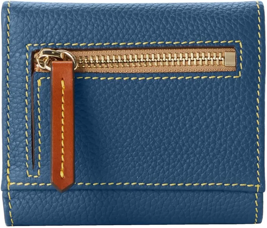 Dooney & Bourke Wallet, Pebble Grain Small Flap Credit Card Wallet - Blue