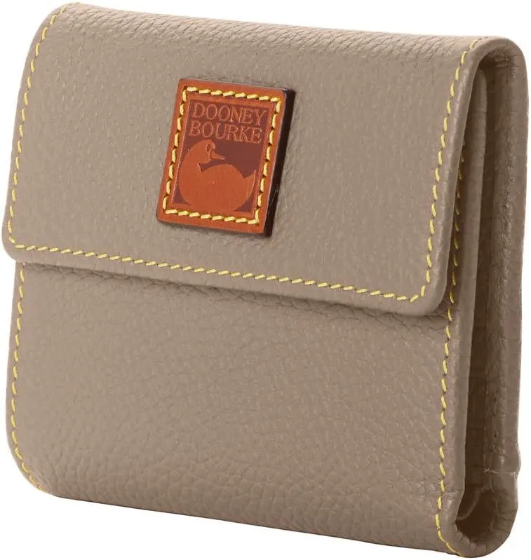 Dooney & Bourke Wallet, Pebble Grain Small Flap Credit Card Wallet - Brown