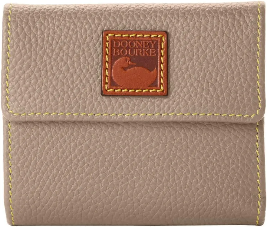 Dooney & Bourke Wallet, Pebble Grain Small Flap Credit Card Wallet - Brown