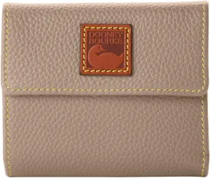 Dooney & Bourke Wallet, Pebble Grain Small Flap Credit Card Wallet - Brown