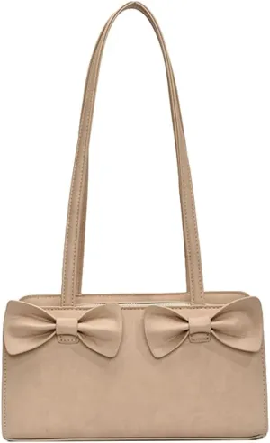 Double Bow Tie Underarm Commuter Bag Versatile Outdoor Shoulder Bags Zipper Large Capacity Hobo Bag for Women 2025