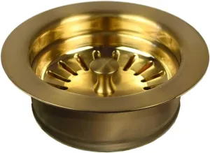 DR340-BG 3.5" Basket Strainer with Disposer Trim, Brushed Gold