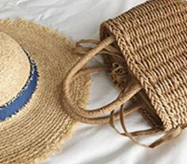 Drawstring Rattan Purse