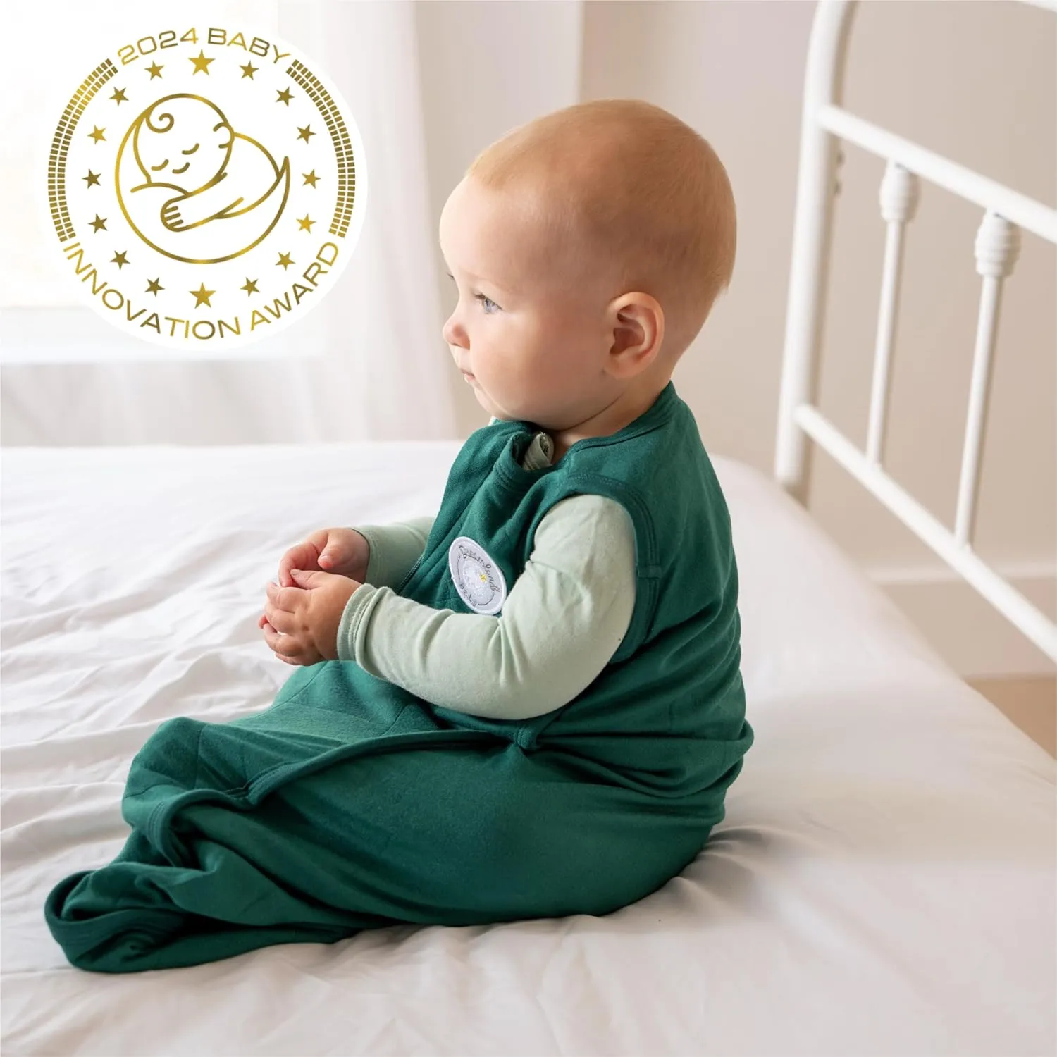 Dreamland Baby Bamboo Viscose Sleep Sack (24-36 Months). 1.0 TOG Ultra Soft Blanket w/ 2-Way Zipper. 97% Viscose, 3% Spandex (Forest)