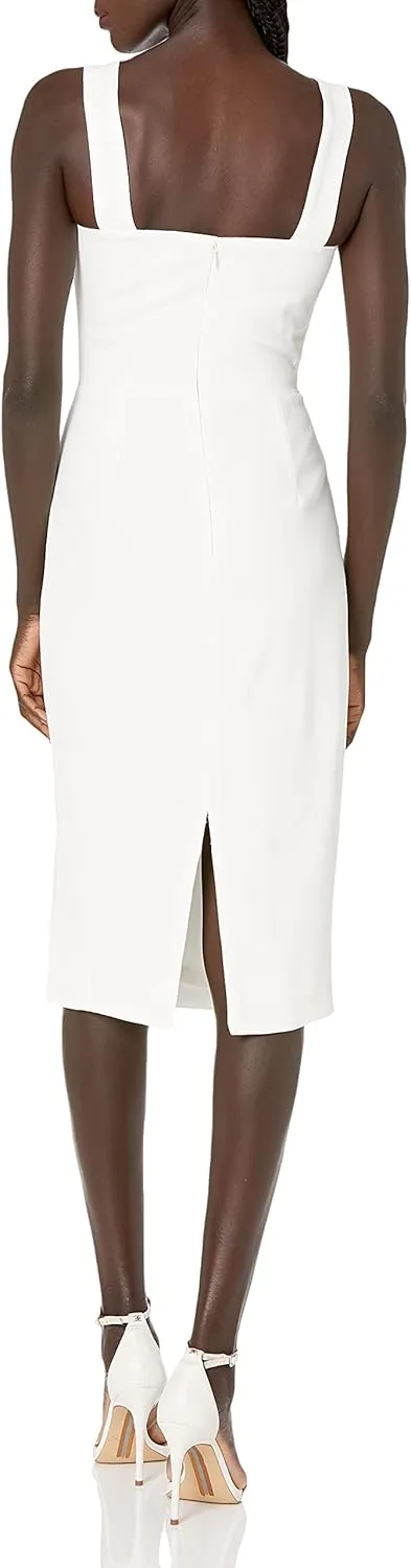 Dress the Population Women's Nicole Sleeveless Bodycon Stretch Midi Sheath Dress