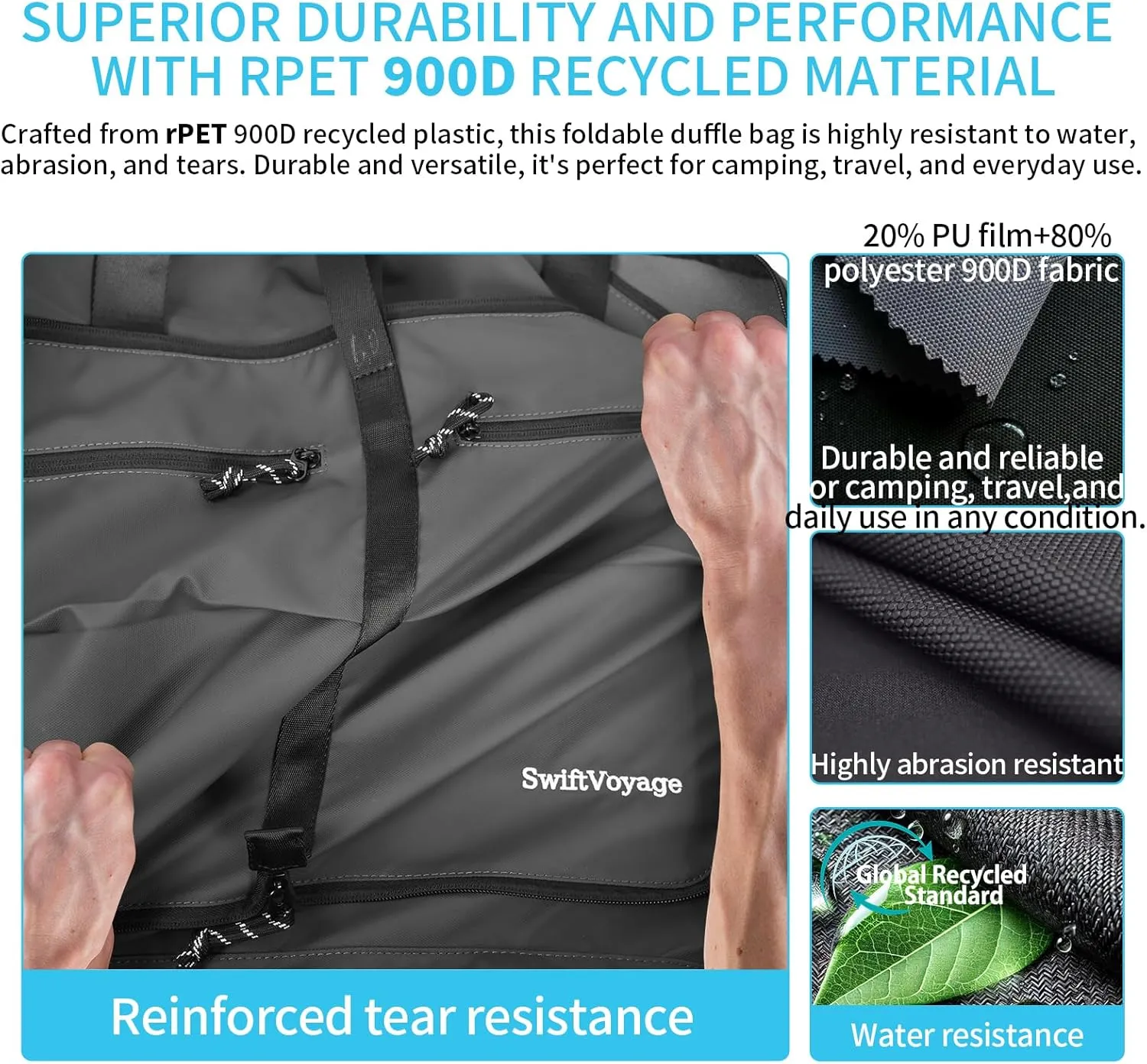 Duffle Bag Foldie Travel Bag Expandable Duffle Bag for Travel Duffle Bag for Men Travel Duffel Bags Mens Travel Bag Canvas Foldable Heavy Duty Large Sports Camping Extra Large Foldable Luggage Bag 100