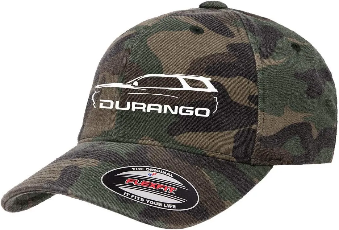 Durango SUV Outline Design Flexfit 6277 Athletic Baseball Fitted Hat Cap