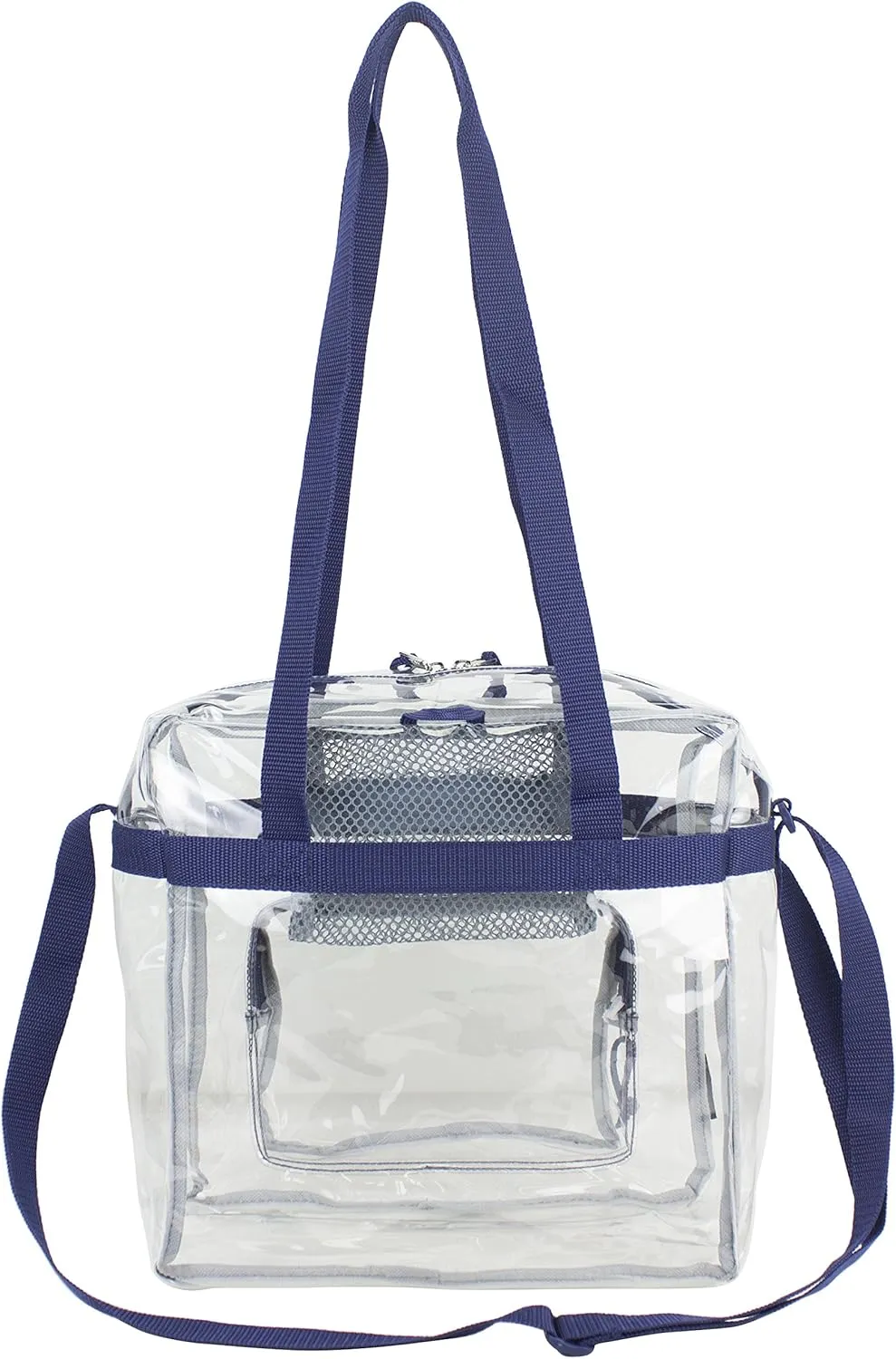 Eastsport Clear Bag Stadium Approved Tote Crossbody Shoulder Messenger Strap for Sports Concert Work Events See Through