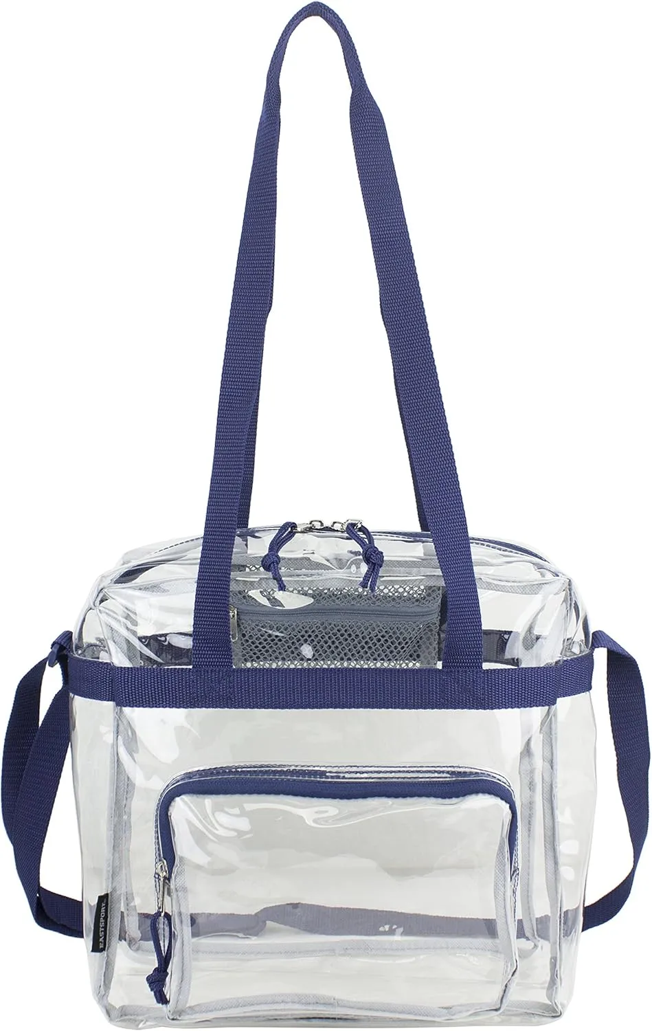 Eastsport Clear Bag Stadium Approved Tote Crossbody Shoulder Messenger Strap for Sports Concert Work Events See Through
