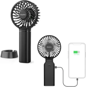 EasyAcc Mini Portable Fan 3 Speed  9000 Rechargeable Battery 4 Speed Powered Fan