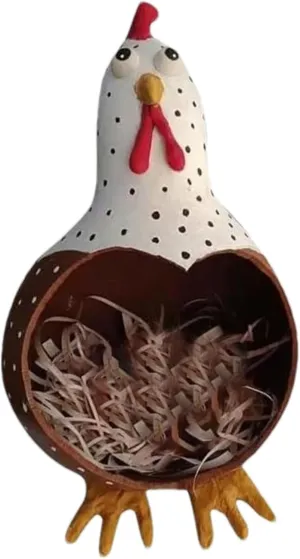 Egg Basket Bag | Egg Collection Basket | Chicken Eggs Holder, Ceramic Lid for Gathering Fresh Eggs, Decorative Farmhouse Style, Cute Eggy Storage Container Suitable Use for Kitchen, Countertop