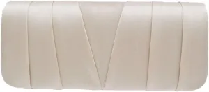Elegant Classic Solid Satin Pleated Satin Flap Clutch Evening Bag Handbag