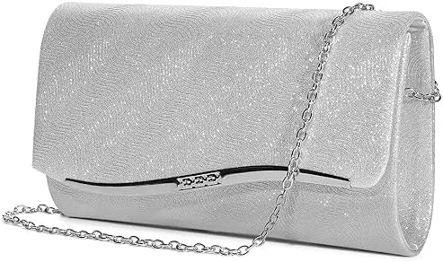 Elegant Sequin and Satin Crossbody Handbag Clutch-Free Shipping