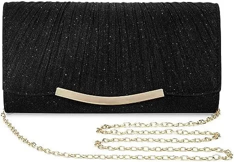 Elegant Sequin and Satin Crossbody Handbag Clutch-Free Shipping