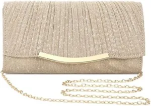 Elegant Sequin and Satin Crossbody Handbag Clutch-Free Shipping