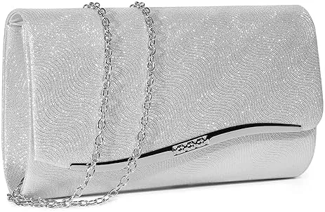 Elegant Sequin and Satin Crossbody Handbag Clutch-Free Shipping