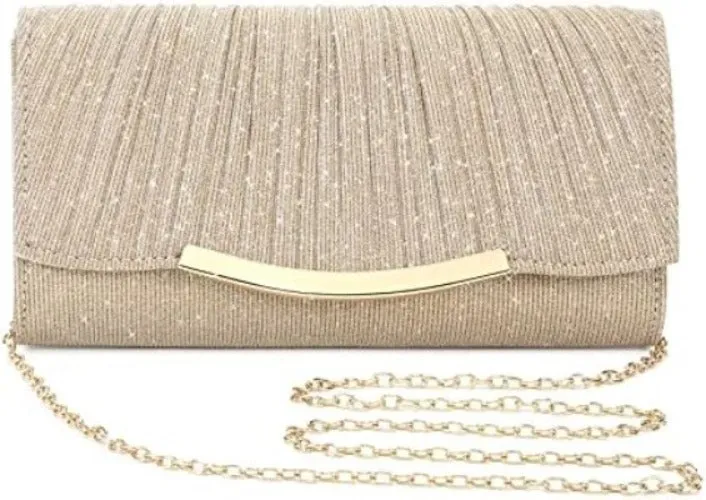 Elegant Sequin and Satin Crossbody Handbag Clutch-Free Shipping