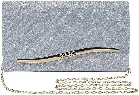 Elegant Sequin and Satin Crossbody Handbag Clutch-Free Shipping
