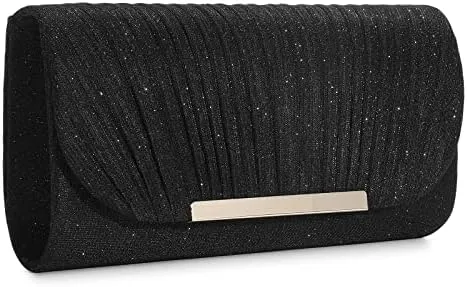 Elegant Sequin and Satin Crossbody Handbag Clutch-Free Shipping