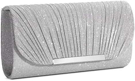 Elegant Sequin and Satin Crossbody Handbag Clutch-Free Shipping