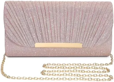 Elegant Sequin and Satin Crossbody Handbag Clutch-Free Shipping