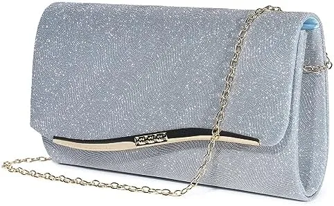 Elegant Sequin and Satin Crossbody Handbag Clutch-Free Shipping