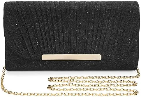 Elegant Sequin and Satin Crossbody Handbag Clutch-Free Shipping