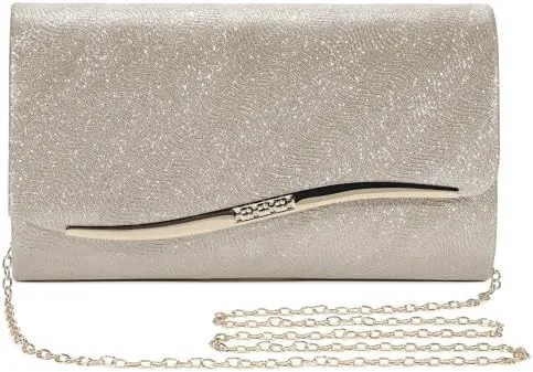 Elegant Sequin and Satin Crossbody Handbag Clutch-Free Shipping