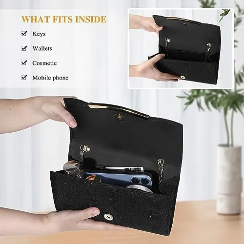 Elegant Sequin and Satin Crossbody Handbag Clutch-Free Shipping