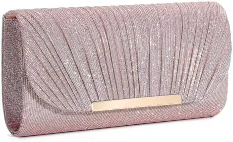 Elegant Sequin and Satin Crossbody Handbag Clutch-Free Shipping