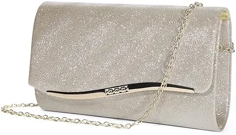 Elegant Sequin and Satin Crossbody Handbag Clutch-Free Shipping